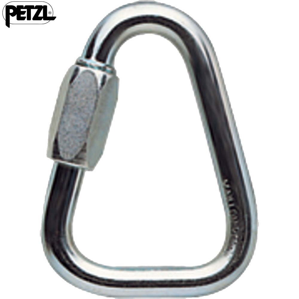 Petzl Delta N 10 Screwlink - Triangular Quick Link for Climbing Anchors