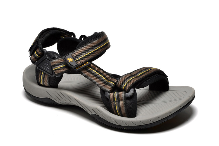 SixTen ST 17SS05 Summer Adjustable Sandals Outdoor Beach Shoes Black Ash Yellow For Men