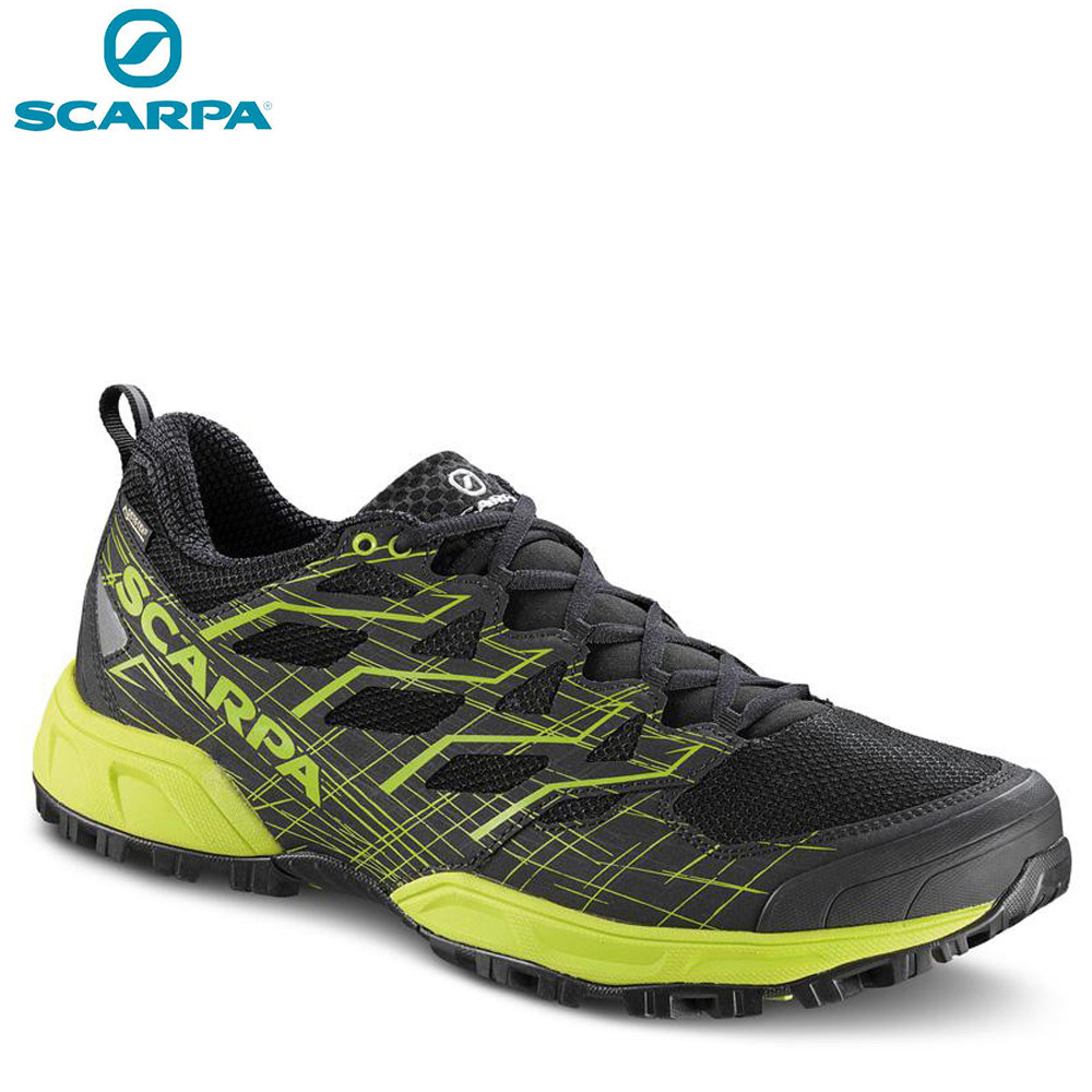 Scarpa Neutron 2 Gtx Branded Running Shoe Black Green Tender