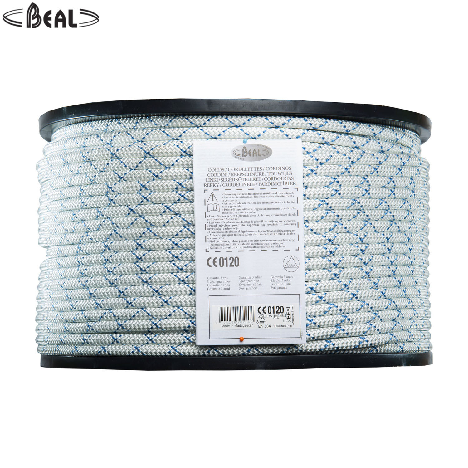 Beal Antipodes Semi Static Rope (8 mm x 200 Mtr)