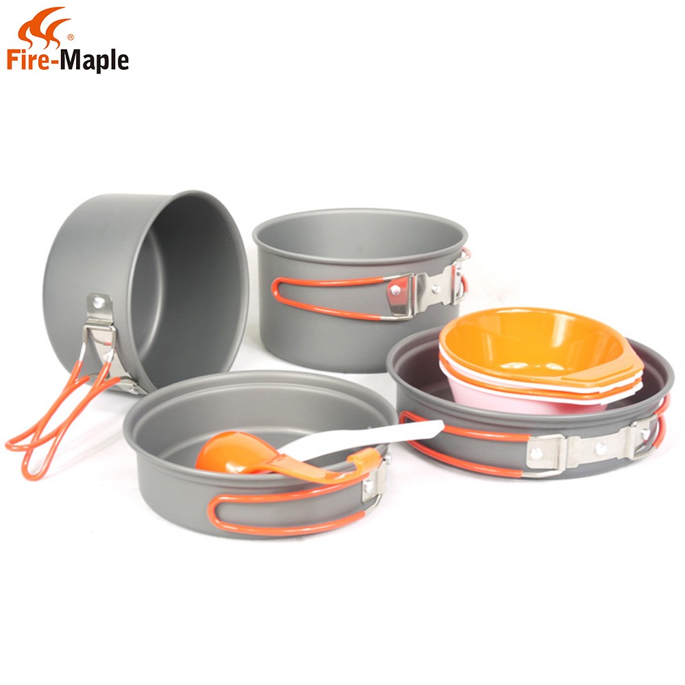 Fire Maple FMC-K7 Portable Aluminum Alloy Pot Sets Outdoor Cookware 2-4 Persons Cooking
