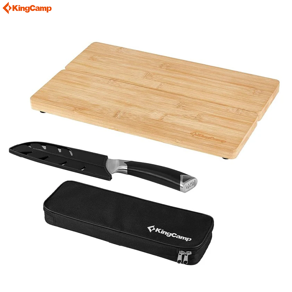 Kingcamp Bamboo Cutting Board With Knife