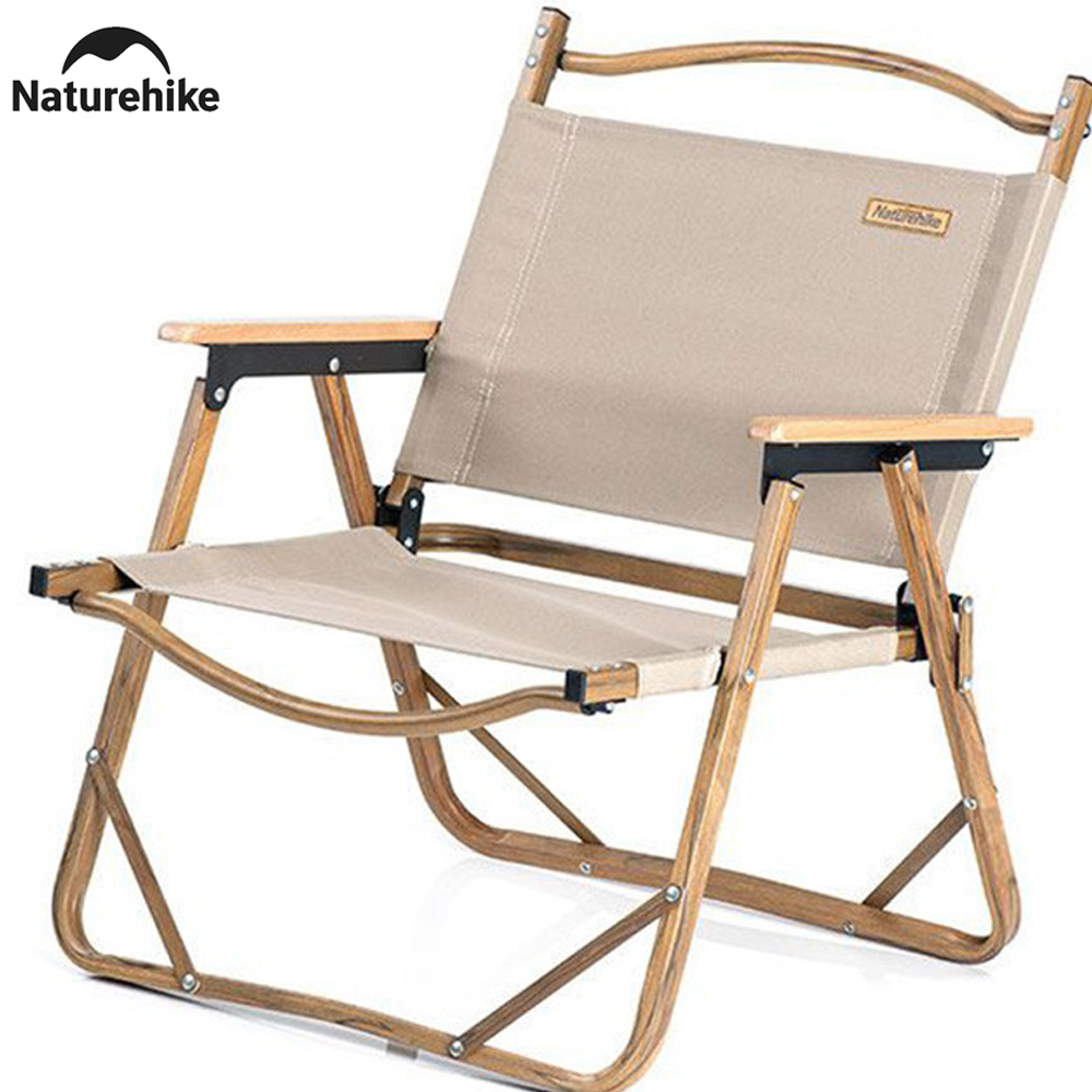 Naturehike Outdoor Furniture Wooden Grain Aluminum Foldable Chair