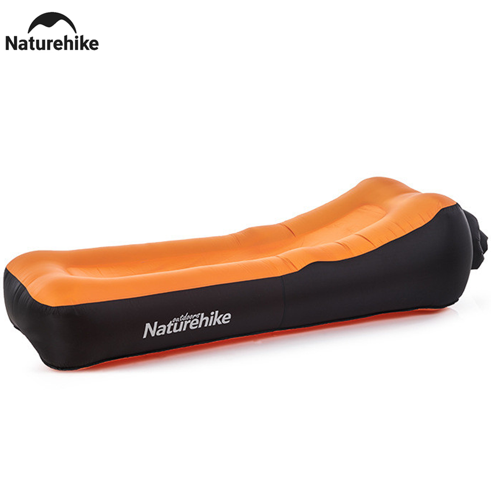 Naturehike Outdoor Camping Inflatable Sofa Bed Double Layer Waterproof Portable Beach Ultralight Air Bed Lazy Bag Lounger
