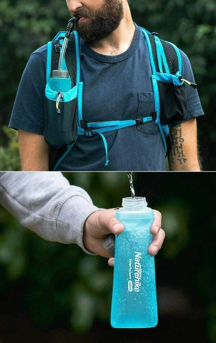 Naturehike Sports Water Bag TPU Soft Bottle With Straw