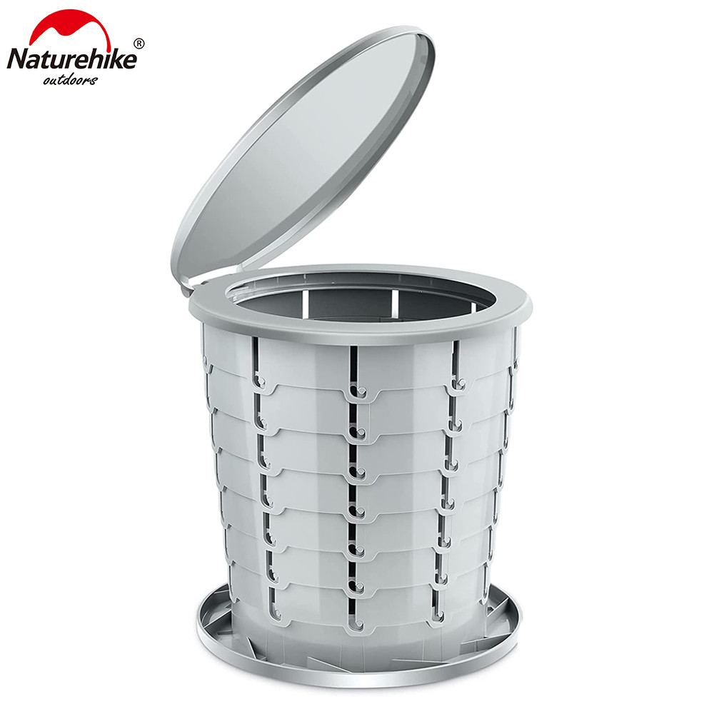 Naturehike Outdoor Portable Trash Can Foldable Multifunctional Paper Basket Camping Mobile Toilet Closestool 1.5 kg Ultralight
