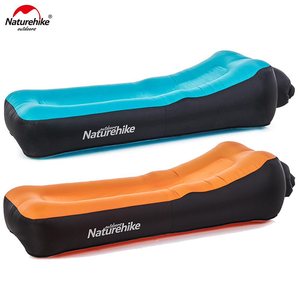 Naturehike Outdoor Camping Inflatable Sofa Bed Double Layer Waterproof Portable Beach Ultralight Air Bed Lazy Bag Lounger