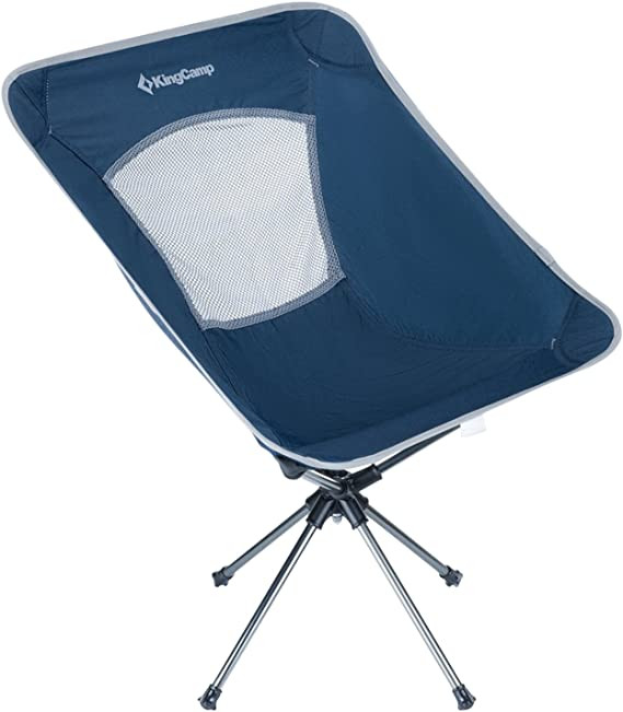 Kingcamp 360 Rotation Swivel Packlight Chair - Ultra Light Aluminum Frame Swivel Packlight Chair