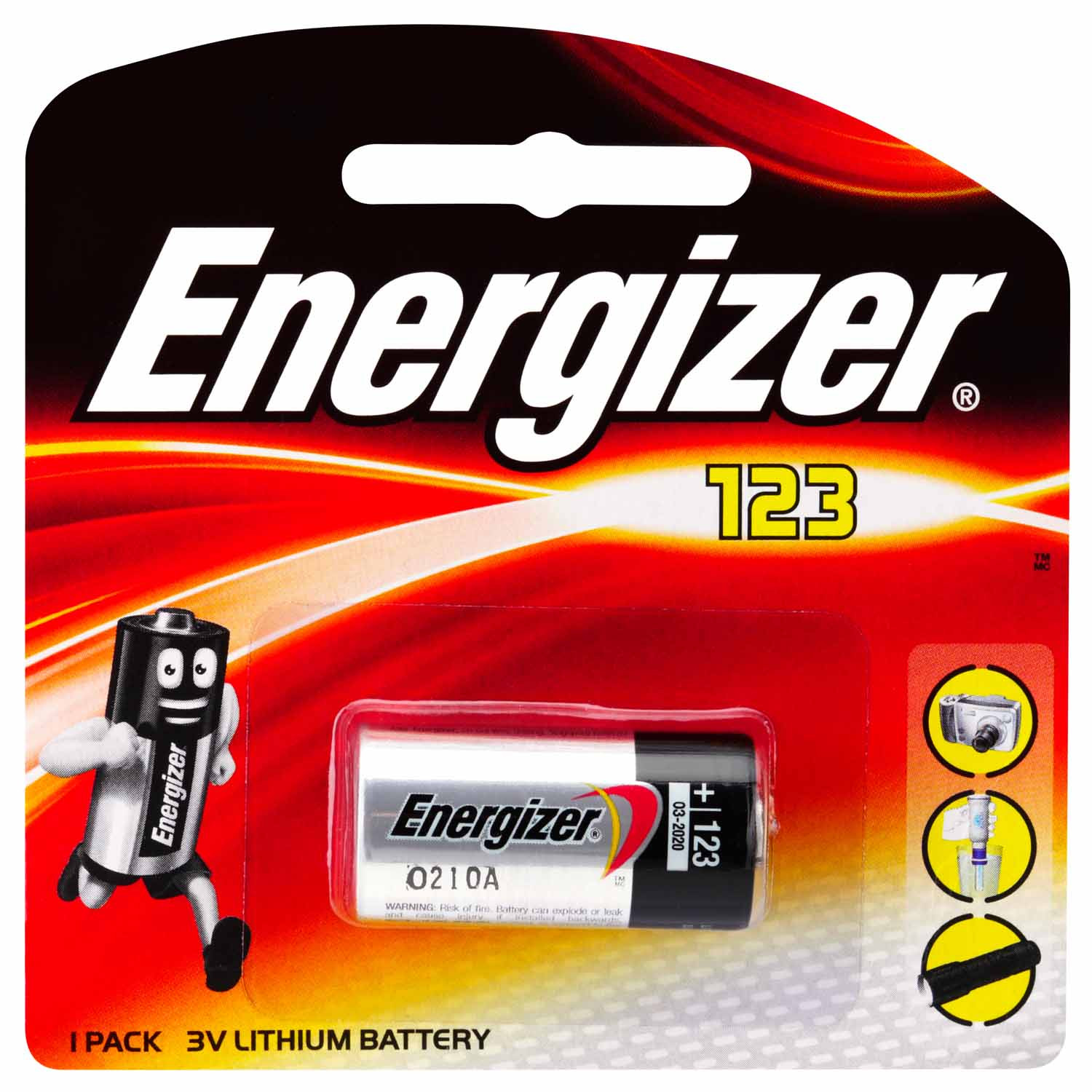 Energizer CR123  Lithium Battery (1 pcs)