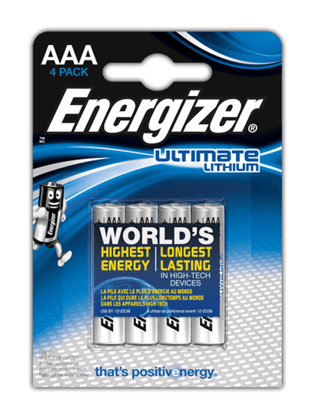 Energizer® Ultimate Lithium Battery AAA (1 Pair Pack)