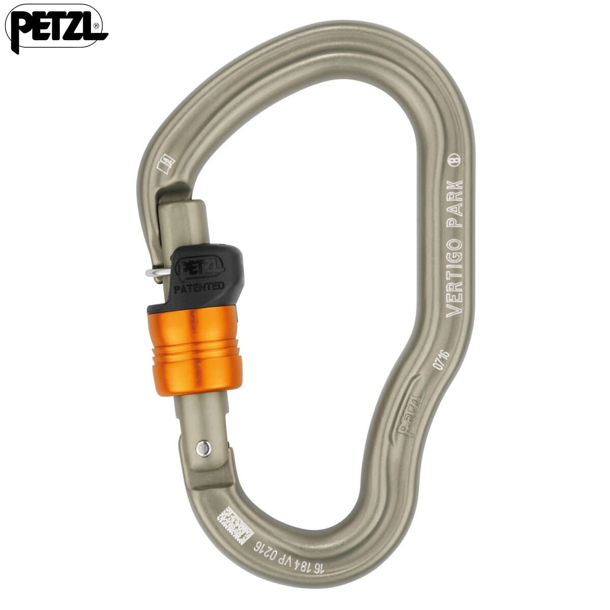 PETZL Vertigo Wire Lock Park Carabiner for Climbing Lanyards