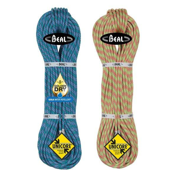 Beal Ice Line 8.1 Mm Unicore Golden Dry Climbing Rope