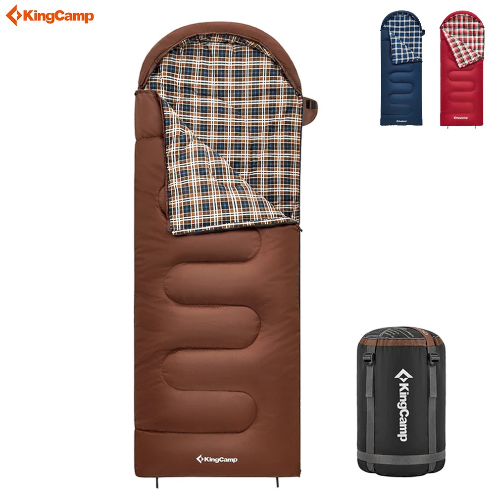 KingCamp Cloud 300 Cotton Flannel 3 Season Lightweight Water Resistant Sleeping Bag